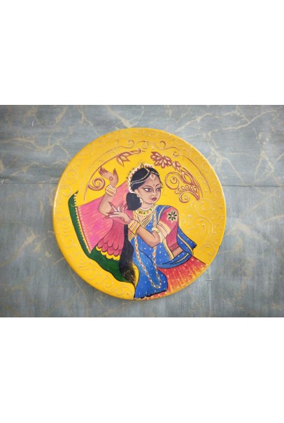 Wooden Wall Decor Plate - Yellow Wooden Wall Decor Plate - Yellow